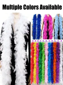 Khăn choàng lông vũ nhiều màu sắc, phụ kiện trang phục tự làm, chất liệu nhung mềm mại, khăn trang trí, thích hợp cho tiệc sinh nhật, đua xe, tiệc trà, đêm giao thừa, hòa nhạc và trang trí nhà cửa, dạ hội, đám cưới, biểu diễn sân khấu, trang phục và phụ kiện lễ hội, đồ dùng tiệc tùng. - nhiều màu - Xem 7