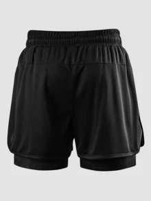 3PCS Solid Color Sports Shorts For Spring/Summer, Non-SlipDouble Layer Unisex Running/Outdoor Fitness Shorts,Lightweight Loose Casual Pants - Multicolor - View 6