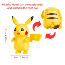 pokemon 30款正版宝可梦玩具，带精灵球，可变形玩偶，包括皮卡丘、喷火龙、妙蛙花、小火龙、杰尼龟、水箭龟、伊布、梦幻、超梦、暴鲤龙、甲贺忍蛙、路卡利欧、快龙、拉普拉斯、露奈雅拉等。 - 彩色 - 查看 3