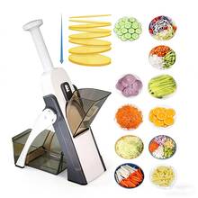 Adjustable Manual Potato And Vegetable Slicer, Ergonomic Kitchen Tool, Cuts Uniform Thin Slices Without Electricity, Durable Polypropylene Material, Gray, Kitchen Slicing Tool | Efficient Slicer | Practical Kitchen Gadget, Vegetable Slicer And Chopper - Multicolor - View 1