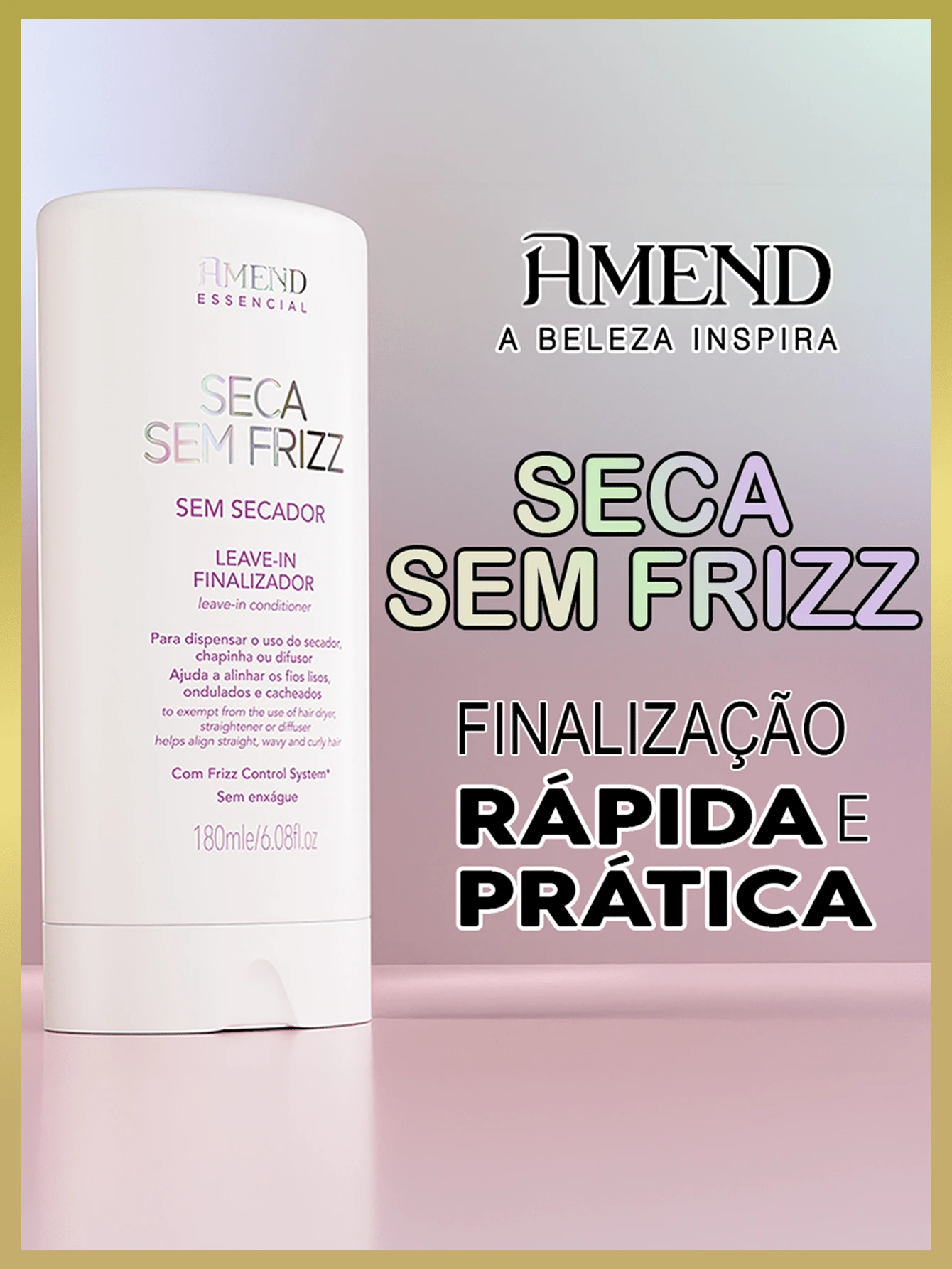 Amend Leave-In Finishing Treatment For Frizz-Free Drying (Perfect For Taking A Break From Using A Hairdryer, Straightener, Or Diffuser) - 180g - Ver 1