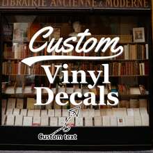 Pegatinas de vinilo personalizadas / Pegatinas de letras de vinilo para tiendas y comercios / Pegatinas de señalización comercial personalizables / Para ventanas, puertas, coches, camiones, señales, actividades artísticas infantiles, pegatinas de pared - Multicolor - Ver 11