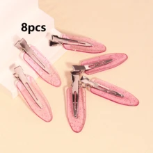 8个隐形刘海发夹，化妆夹，侧边发夹，发卡，发夹，适合女孩 - 粉色 - 查看 9