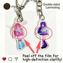 1 móc khóa hình nhân vật hoạt hình My Little Pony, mặt dây chuyền acrylic phong cách retro để trang trí túi xách, món quà lý tưởng cho gia đình và bạn bè trong các dịp lễ, tiệc tùng và sự kiện. - Nhiều màu - Xem 4