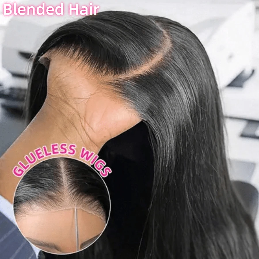 Peluca frontal de encaje HD 13x4, peluca de cabello sintético de onda profunda, línea del cabello pre-cortada, sin pegamento, peluca frontal ondulada con gorro de peluca, alta densidad 200% de cabello brasileño, peluca frontal de onda profunda para mujeres