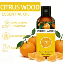 100ml/3.4oz, 30ml/1.0oz Aceite esencial de madera cítrica, difusor, aceite de masaje, difusor de fragancia para el hogar, set de regalo para el cuidado facial - Sabor a madera de cítricos - Ver 2