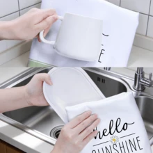 MEMNUN 2 chiếc khăn lau bếp họa tiết hoa cúc màu nước xanh lá cây mùa hè, kích thước 15.75*23.62in (40*60cm), chất liệu microfiber mềm mại, dùng để lau bát đĩa, lau tay, lý tưởng cho trang trí nhà bếp và phòng ăn, sử dụng được quanh năm. - Nhiều màu - Xem 11