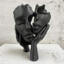 Plastic Abstract Sculpture Embracing Figurine, Warm Hug Statue, Suitable For Home Office Decor, Modern Art Wedding Anniversary Gift, Symbolizing Love And Connection - A - View 2
