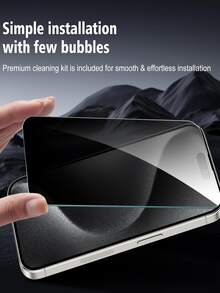 4pcs Anti Peeping Tempered Glass Film Privacy Screen Protector Compatible With IPhone 17 Pro Max 16 15 14 Plus 13 12 11 2026 New 9H Hardness Explosion-Proof, Scratch Resistant, Anti Spy Protective Film - Black - View 6