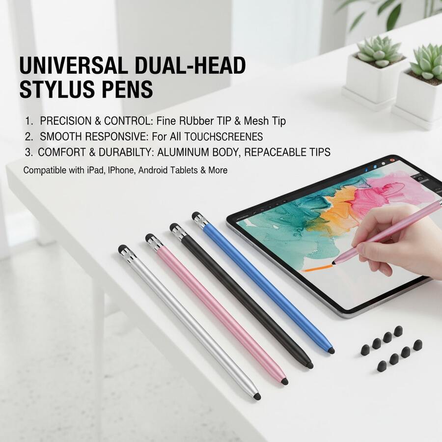 Bút cảm ứng hợp kim Pro dành cho Android, máy tính bảng Galaxy, PC, điện thoại di động, cảm giác chạm mượt mà, chất lượng cao, quà tặng mùa xuân cho Galaxy/PC