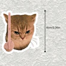 Funny Cat Sticker | Personalized Decorative Sticker | Waterproof Sticker For Planner, Luggage, Skateboard - Matte Durable Surface, Self-Adhesive Bumper Sticker, Suitable For Car, Window, Laptop, Truck, Water Bottle - Multipurpose Durable Design, Car Decal - Vinyl - View 3