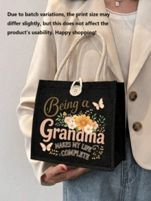 Płócienna torba "Najlepsza Babcia" – ta modna lniana kosmetyczka jest ozdobiona hiszpańskim napisem "La Mejor Abuela Del Mundo" (Najlepsza Babcia na Świecie) i żywymi kwiatowymi wzorami. Wykonana z białego lnu, odpowiednia dla kobiet. Idealny prezent na Boże Narodzenie, Dzień Matki i urodziny. Wielofunkcyjna | Kosmetyczka z kwiatowym wzorem | Delikatna dekoracja, urocza kosmetyczka - Wielokolorowe - Zobacz 10