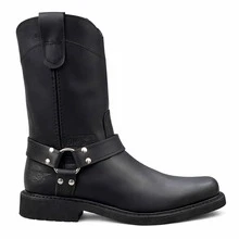 Botas Chopper, Botas Motociclista, American Welt, Rudas - Negro - Ver 1