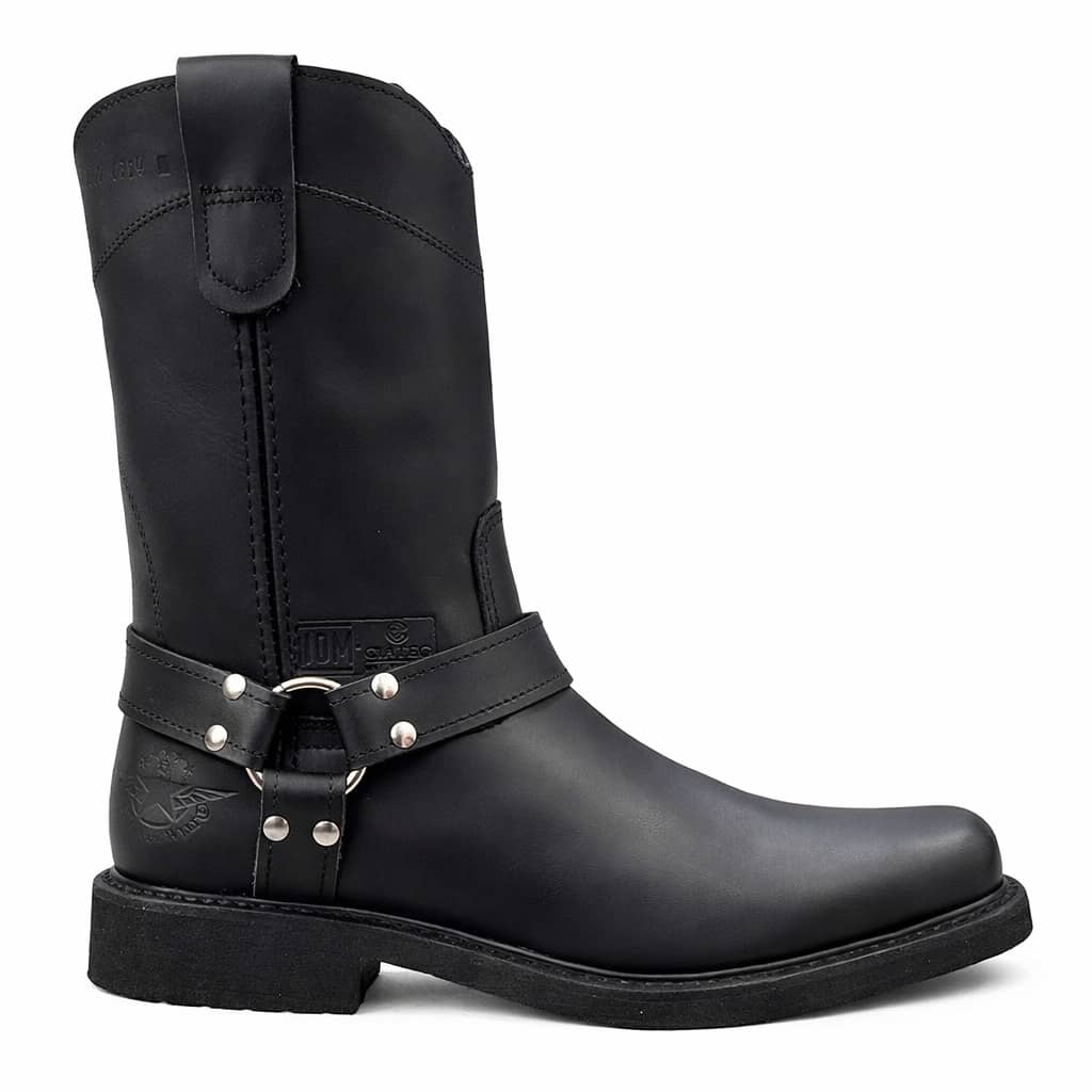 Botas Chopper, Botas Motociclista, American Welt, Rudas - Negro - Ver 1