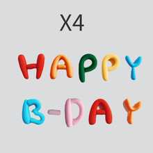 1个彩色软胶“生日快乐”字母蛋糕装饰插牌，甜点烘焙装饰品 - 風格1 - 查看 8