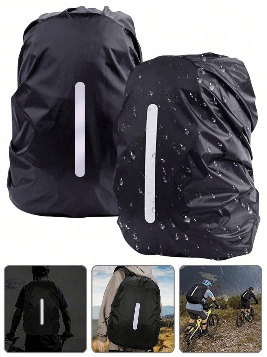 1个70升黑色背包防雨罩，可折叠背包保护套，带反光条，适用于户外旅行徒步包防尘罩，适用于户外、徒步、通勤、学校、居家、旅行收纳、户外、花园、旅行必备品、海滩必备品、毕业季、毕业典礼、毕业典礼、祝贺毕业生、毕业典礼致辞代表、毕业派对、户外必备品、旅行徒步必备品、露营必备品、便携式工具、夏季必备品、夏季便携式
