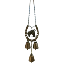 Lucky Horse Hoof Pendant, Vintage Iron Art Hanging Wind Chime, Creative Decorative With Bell Courtyard Hanging Ornament Balcony - Multicolor - View 12