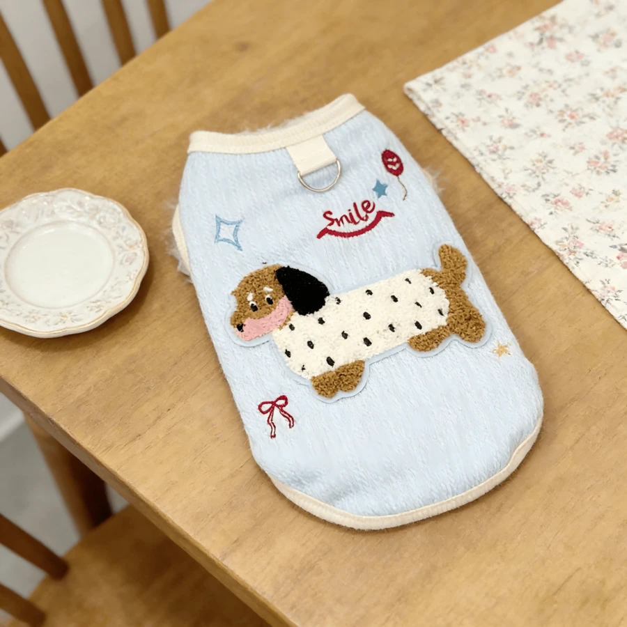 1pc Pet Vest, Cartoon Pattern Dog Vest Striped Pattern Breathable Cat Vest Breathable Pet Vest, Lightweight Polyester Material Soft Breathable Cute Bow Pattern Cat Vest Dog Vest, Suitable For Medium And Small Cats And Dogs - Multicolor - View 1