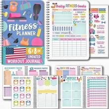 Fitness Journal For Women - Workout Journal For Women, Food And Fitness Journals, Undated Workout Log Book Planner, Exercise And Gym Journals, Exercise Planner Weight Loss Tracker - Blue - 查看 1