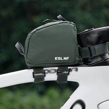 Bicycle Bag Front Beam Bag Anti Splash Large Capacity Upper Pipe Bag Mountain Road Bike Outdoor Riding Equipment - Green - View 3