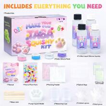 DIY Glow-In-The-Dark Giant Cat Paw Taba Squishy Making Kit ,Soft And Slow Back,Sticky Stress Relief Toy, Creative Gift Set For Girls, Perfect Birthday Gifts For Kids,Ideal Holiday Gifts,Fun Cute Gift,Birthday Gifts,Easter Gifts,Halloween Gifts,Christmas Gifts,Kids Games,Kids Toys,Boy Games, Girl Games,Children's Games. - Pink - View 3