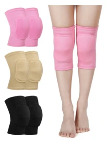 1 Paar Tanz Knieschoner, Volleyball Knieschoner mit Schaumstoffpolsterung, geeignet für Sport, Tanz, Fußball, Fitness, Skating, Yoga, Pole Dance, rutschfeste elastische Knieunterstützung - Schwarz - Übersicht 9