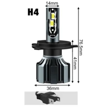 A Pair LED H1 H4 H7 120W 20000LM LED Headlight Kit 9005 HB3 9006 HB4 Driving High/Low Light Lamp Globes Turbo Fog Lamp - A PAIR - View 18
