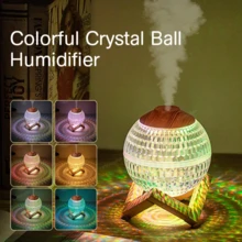 Crystal Ball Humidifier, Colorful Night Light, Creative Mute Mist Humidifier With Timing, Auto Power Off Safety Protection, Adjustable Mist Angle, USB Powered - 1PC - View 3