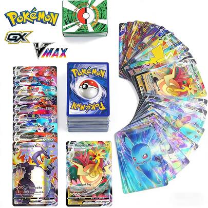 Cartas coleccionables Pokémon con lámina holográfica - Edición de coleccionista súper rara e iridiscente | Limitada a 300 piezas | Coleccionable popular, adecuado para fans | Lámina holográfica deslumbrante | ¡Oferta limitada - 20% de descuento hoy! ¡Incluye talla grande de 200 cartas raras!