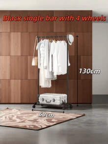 1pc 4-Tier Foldable Drying Rack With 4 Wheels, Stainless Steel Material, Easy Assembly, Suitable For Indoor And Outdoor Drying Of Bedding And Clothes - Multicolor - View 14