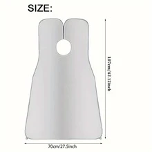 1pc Men's Beard Bib, Made Of Anti-Stick Material, Suitable For Shaping And Trimming, Fits All Sizes - Multicolor - View 12