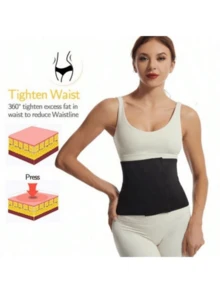 1pc Women's Waist Trainer Sweat Belt, Yoga Waist Cincher, Sports Waist Support Band, Sauna Sweat Wrap For Abdomen - Yellow - View 4