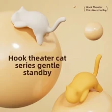 1pc Cute Cat Desk Hook - Adhesive Desktop Storage Organizer, Strong Sticky Animal Hook For Home/Office/Dorm, Plastic Bag Hanger, Space-Saving Decor For Keys, Towels, Bags - Perfect For Students & Cat Lovers, Durable & Functional Accessory - Multicolor - View 9