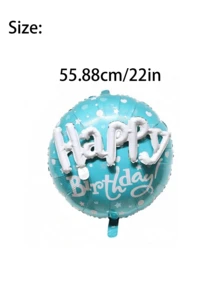 1 set de baloane rotunde din folie de 22 de inci cu mesajul "La mulți ani", decor pentru petrecere de ziua de naștere, ziua de naștere, accesorii pentru petrecere de ziua de naștere, decorațiuni pentru ziua de naștere, accesorii pentru petrecerea de 18 ani - Vizualizare 2