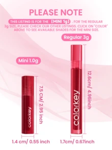 COLORKEY 迷你天鵝絨空氣唇彩,奶油霧面唇膏,高色彩,不粘膩,持久配方,品牌唇部彩妝,適合女性,適合春夏,生日禮物, 派對必備,最佳顏色 - B605 - 查看 6