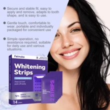 Teeth Whitening Strips , Enamel Mild For Teeth Whitener, Whitening Strips With Coconut Oil, Formulated To Be Gentle & Non Slip And Quick-Dry, Stains Removal - 紫色 - 查看 5