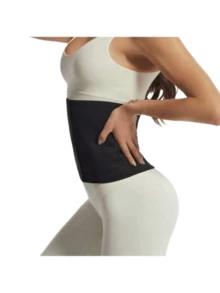 1pc Women's Waist Trainer Sweat Belt, Yoga Waist Cincher, Sports Waist Support Band, Sauna Sweat Wrap For Abdomen - Yellow - View 3