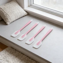 Premium Silicone Spatula Set, 450°F Heat Resistant Flexible Turner, Non-Stick Kitchen Utensil, Seamless Easy Clean Scraper For Baking/Cooking, Dishwasher (Pink/Lime/Mint Blue)[2/4 Packs] - Lime Green - View 4