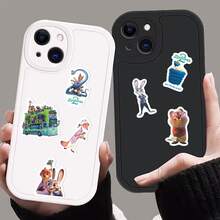 100张迪士尼《疯狂动物城2》贴纸，包括朱迪·霍普斯、尼克·王尔德、加里、闪电、芬尼克、博戈局长、剪羊毛工等角色，防水贴纸，适用于书籍、日记本、手机壳、笔记本电脑、平板电脑、水瓶等，适合作为节日、生日礼物或奖励。 - 彩色 - 查看 3