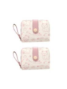 Dompet Mini Wanita, Motif Kucing Lucu, Dompet Koin Kecil dengan Resleting, Banyak Slot Kartu, dan Tali Pergelangan Tangan - Ringan dan Portabel, Dapat Menyimpan Uang Tunai, Kartu Identitas, dan Koin, Dompet Pendek Kapasitas Besar, Dompet Koin Kulit Imitasi yang Modis dan Menggemaskan, Cocok untuk Penggunaan Sehari-hari, Bepergian, dan Hadiah Ideal untuk Teman dan Keluarga. - MultiWarna - View 16
