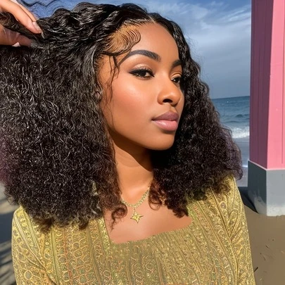 GABRIELLE 250 % Dichte, Deep Wave Lace Front Perücken aus Echthaar, vorgezupft, transparent, 13x6, 13x4, Deep Curly Lace Front Perücken aus Echthaar für Damen, sofort tragbar, 5x5, 6x4, 9x6, sofort tragbar, kleberlose Perücken aus Echthaar, vorgeschnittene lockige Lace Front Perücken aus Echthaar, tief gelockte Perücken für Damen, brasilianisches Haar, gebleichte Knoten, natürlicher Haaransatz, natürliche Farbe, 13x1 kurze Pixie Cut Perücke aus Echthaar