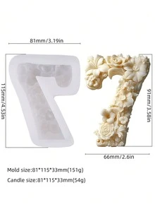 This Silicone Digital Candle Mold Set Includes 0-9 Numbers, Multi-Functional, Reusable, And Easy To Demold. Suitable For DIY Epoxy Resin, Birthday Candles, And Handicrafts. - Birthday Number Candle Mold - View 13