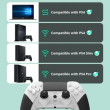 DATA FROG Bộ điều khiển không dây Bluetooth cho 4 tay cầm chơi game, cần điều khiển cho PC, máy chơi game / Pro/ Slim - Xem 8