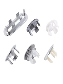 Universal Bathroom Sink Overflow Hole Cover, Round Anti-Leak Anti-Clogging Sink Overflow Hole Decorative Cover - Silver - View 12