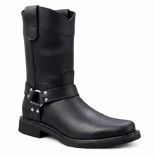 Botas Chopper, Botas Motociclista, American Welt, Rudas - Negro - Ver 8
