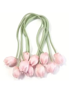 INS风格极简双层蕾丝郁金香花苞豌豆花DIY蝴蝶结发饰、珠宝配件、服装包包装饰 - 彩色 - 查看 10