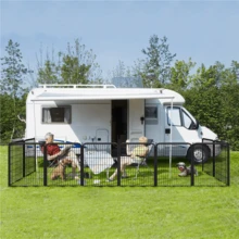 Butterslay 1PC Modern Dog Playpen Panels Exercise Barrier For Outdoor Indoor - màu đen - Xem 2