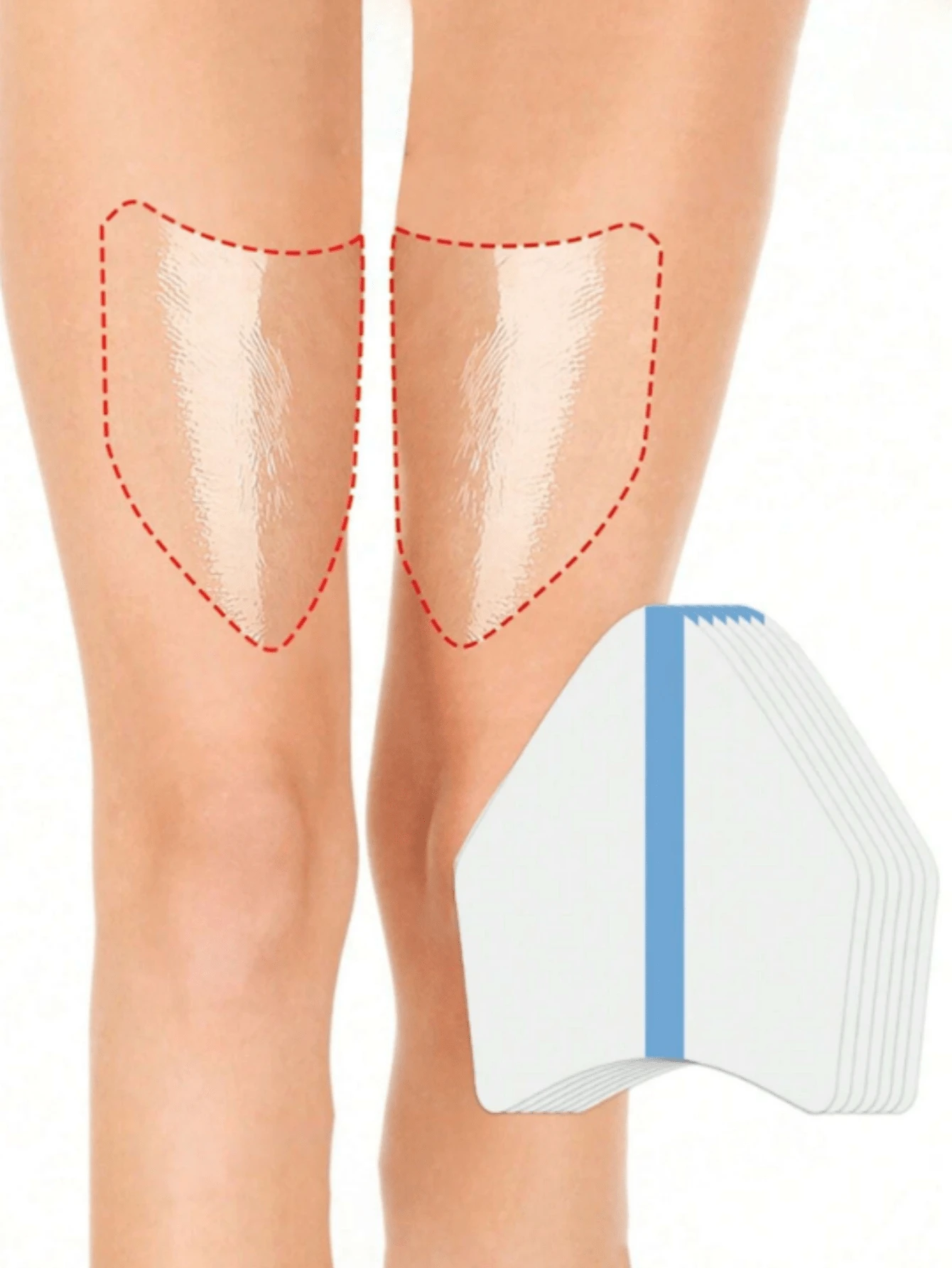 10/20pcs V-Shaped Anti-Chafing Thigh Bands, Invisible Seamless Anti-Friction Pads For Tight Pants - Multicolor - View 1