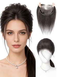 Front Lace Bangs Wig For Women, High Density Top Hairpieces To Cover White Hair And Add Volume, Invisible And No Pain Hair Extensions - Multicolor - View 2