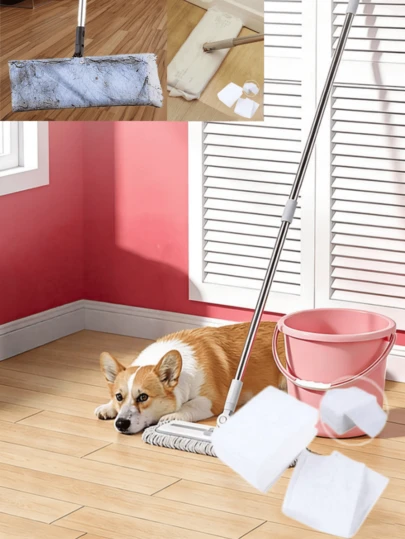 50 st/30 st/20 st/10 st/1 st set elektrostatiskt dammrengöringspapper, moppdyna för hemmabruk, multifunktionell platt mopp engångsrengöringspapper, inget mer städningsproblem